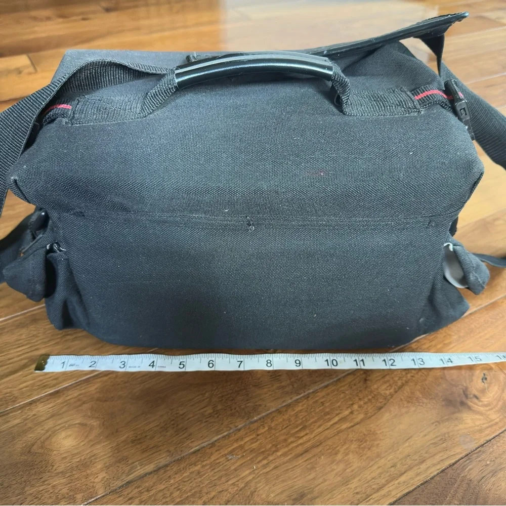 Vintage Coast Black Canvas Camera Bag – Padded Camera & Camcorder Carry Case
